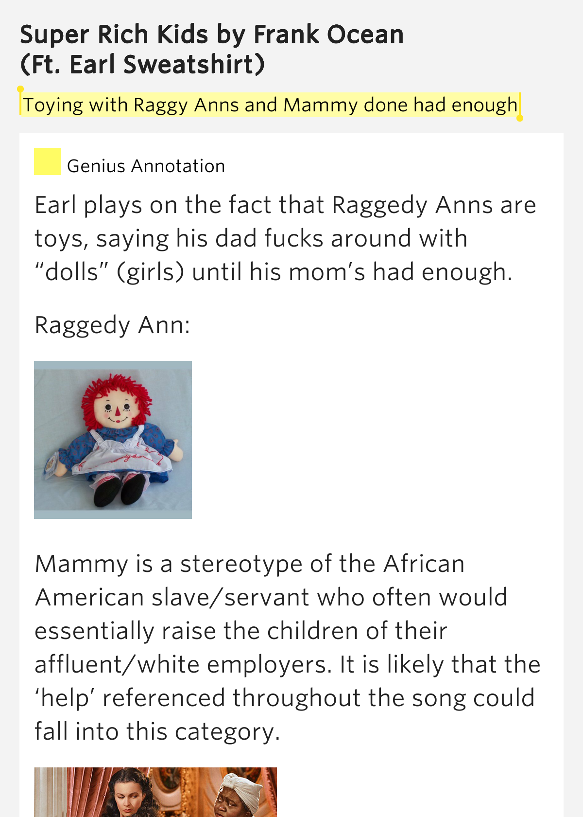 Toying with Raggy Anns and Mammy done had enough Super Rich Kids