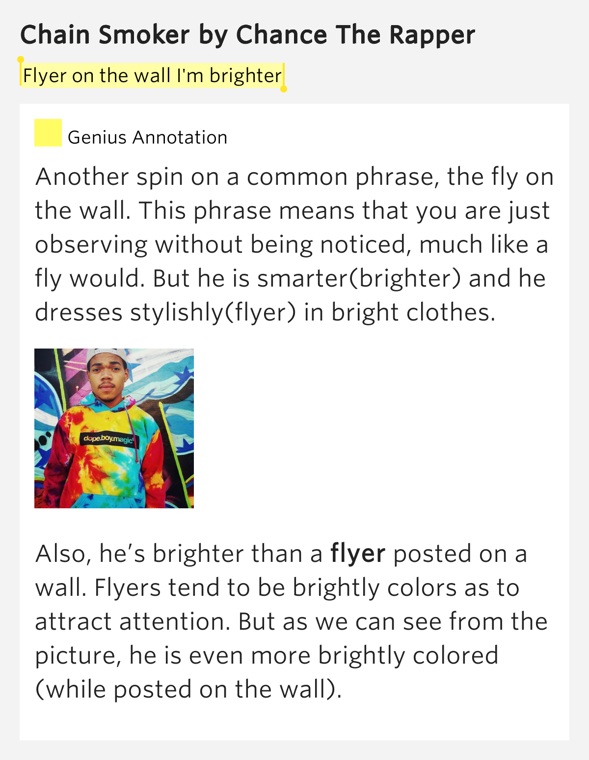 Chance The Rapper Chain Smoker Lyrics