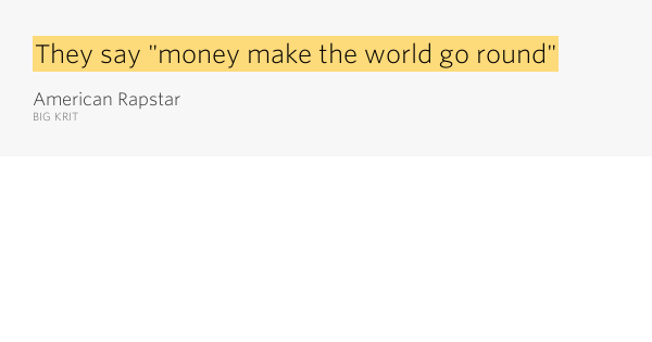 money makes the world go round potluck lyrics