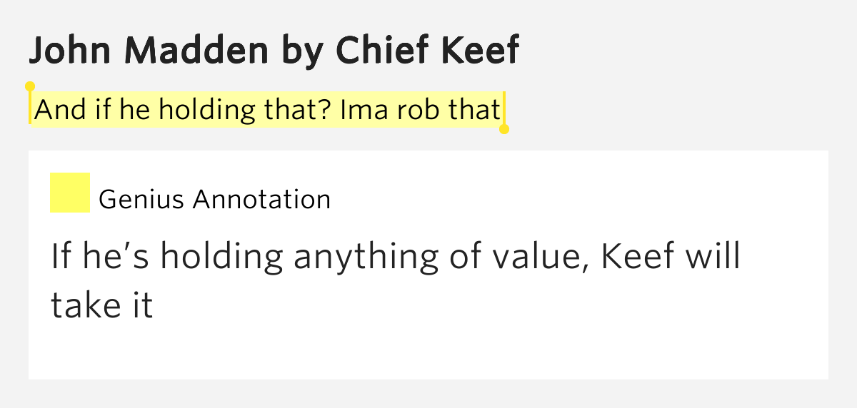 Chief Keef John Madden Lyrics