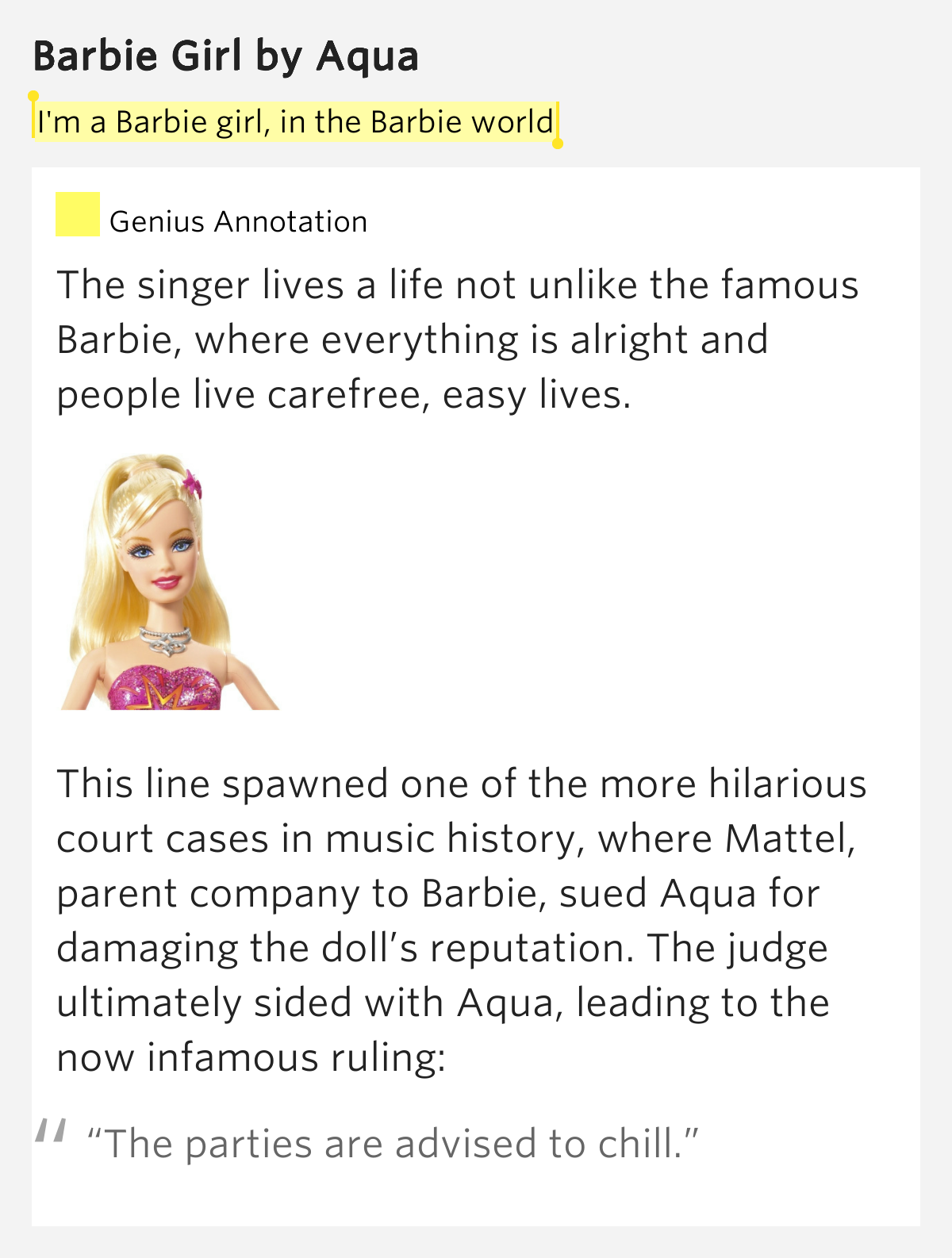 i am baby girl in the barbie world