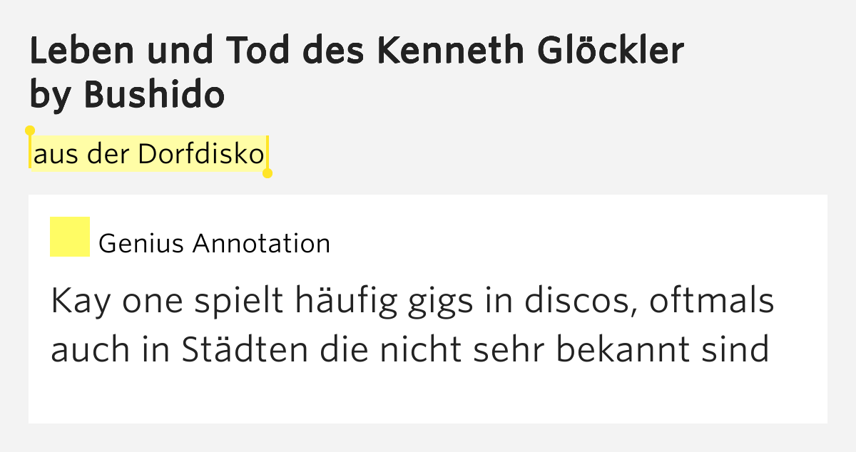 Leben Und Tod Des Kenneth Glöckler Lyrics