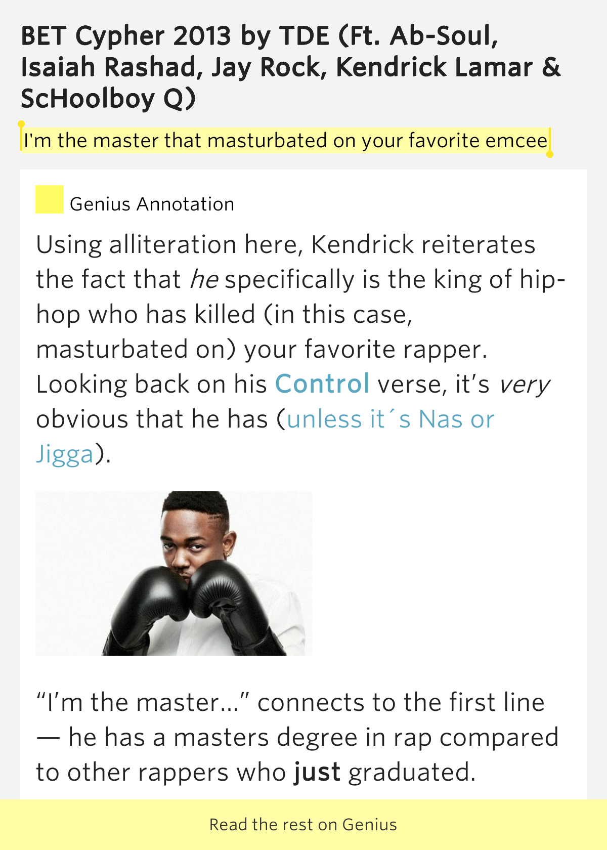 Master thesis lyrics rap genius