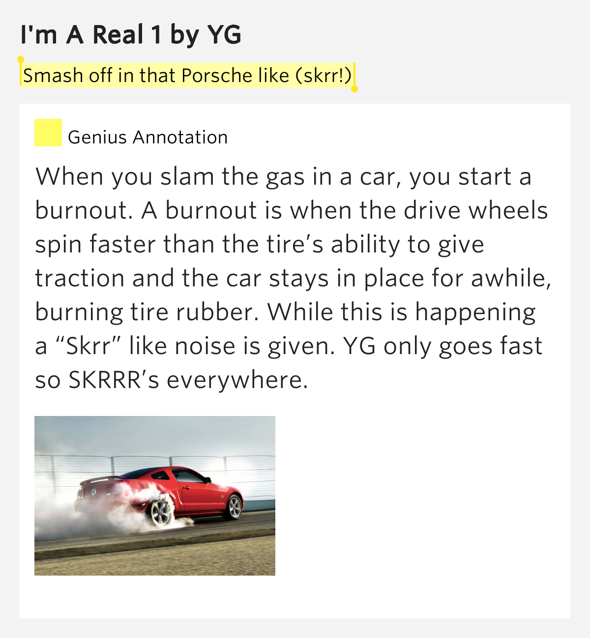 Yg Im A Real 1 Lyrics