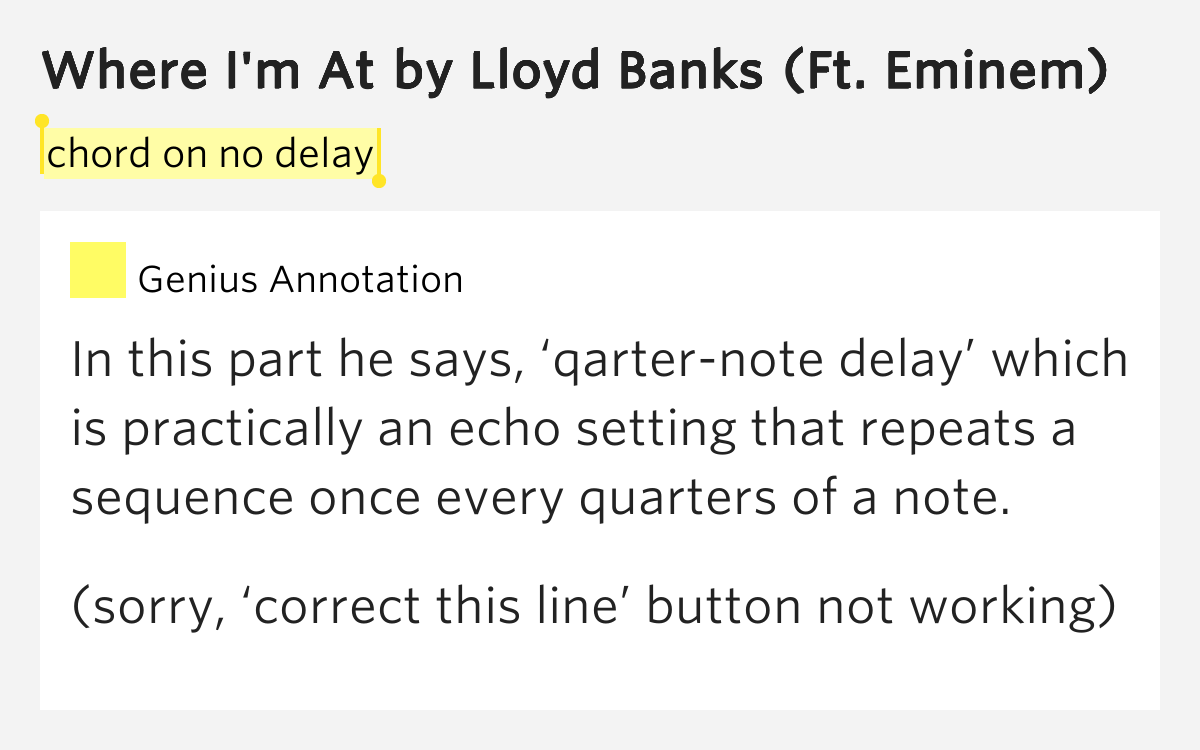 lyrics delays chord on no delay where i m at lyrics meaning lyrics delays chord on no delay where i m at lyrics meaning