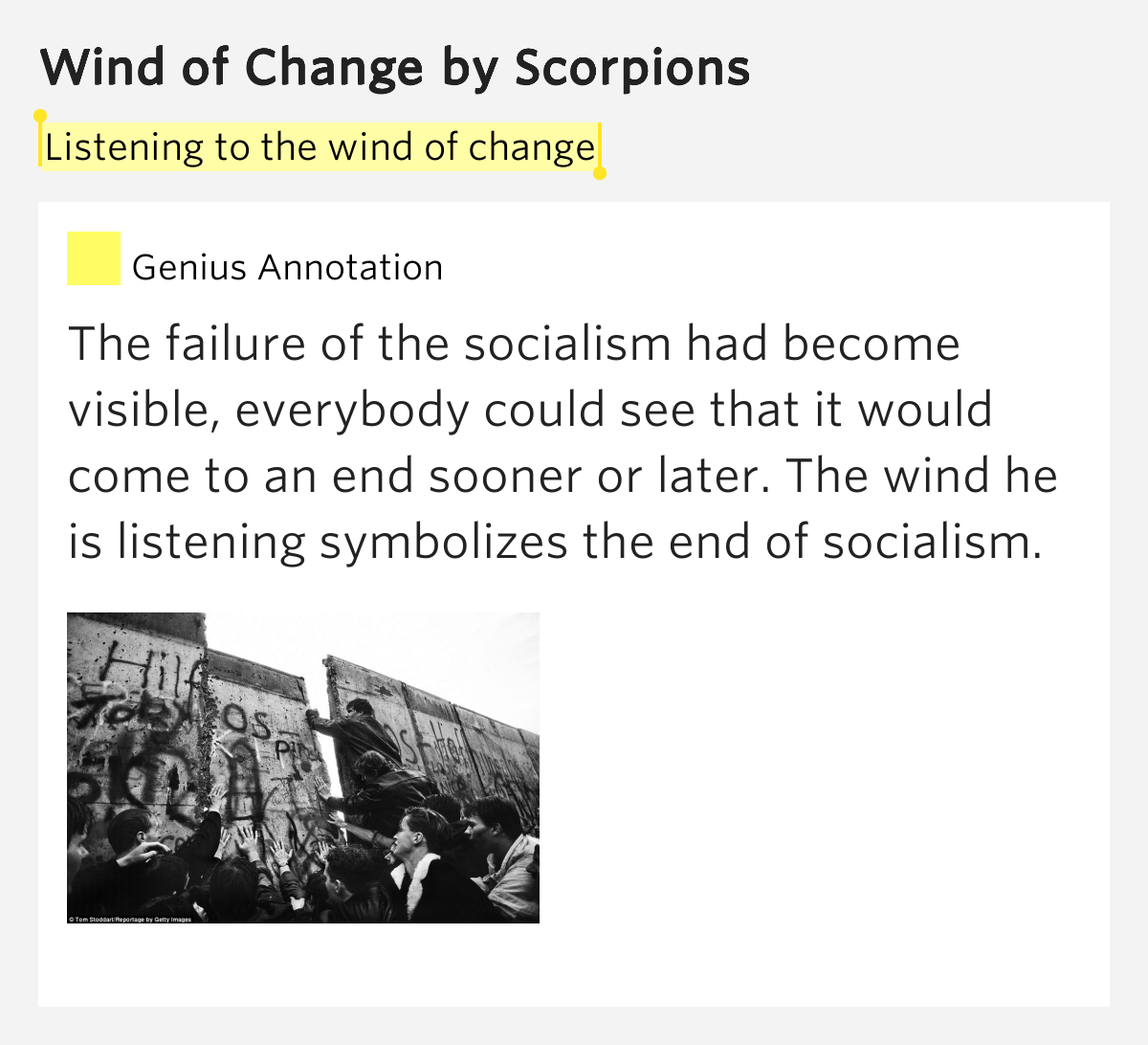 listening to the wind of change lyrics