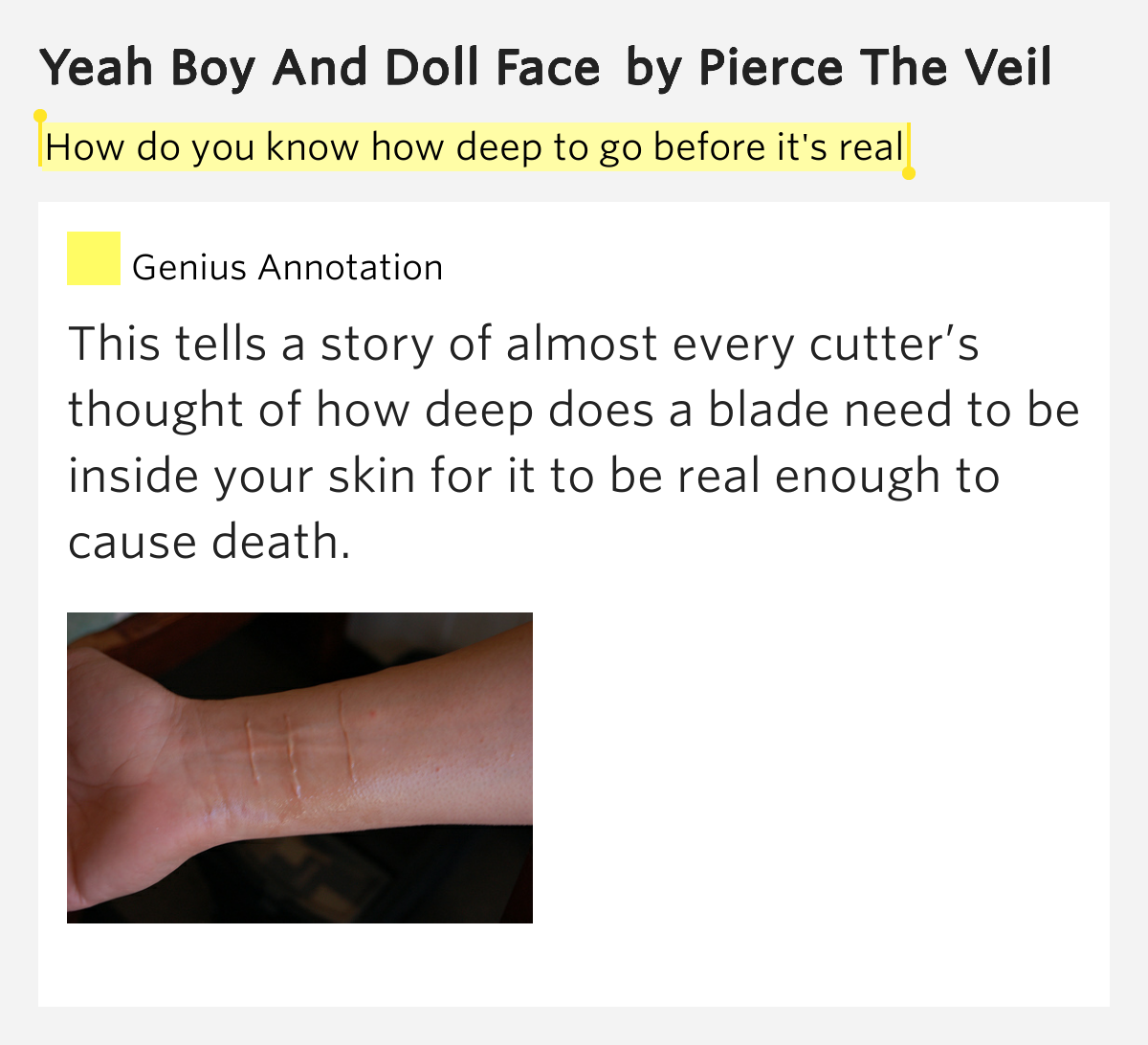 How do you know how deep to go before.. Yeah Boy And Doll Face