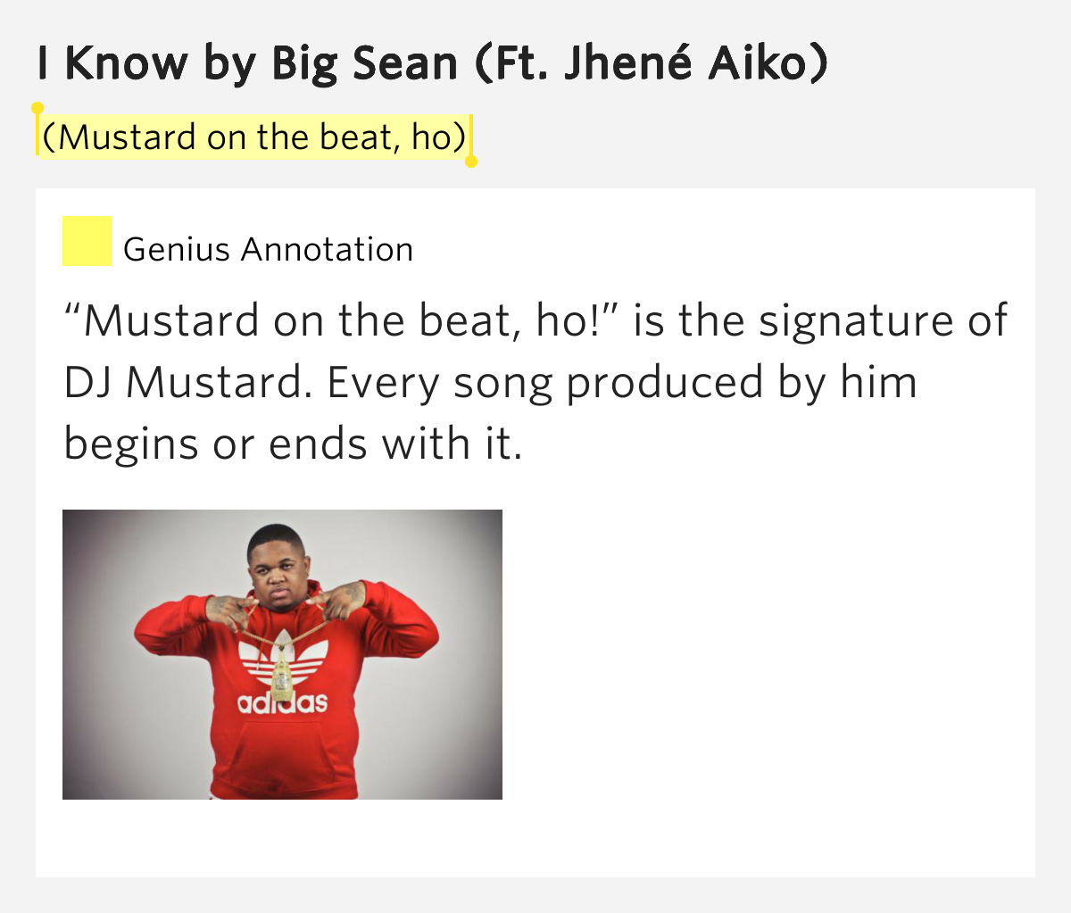 (Mustard on the beat, ho) I Know Lyrics Meaning