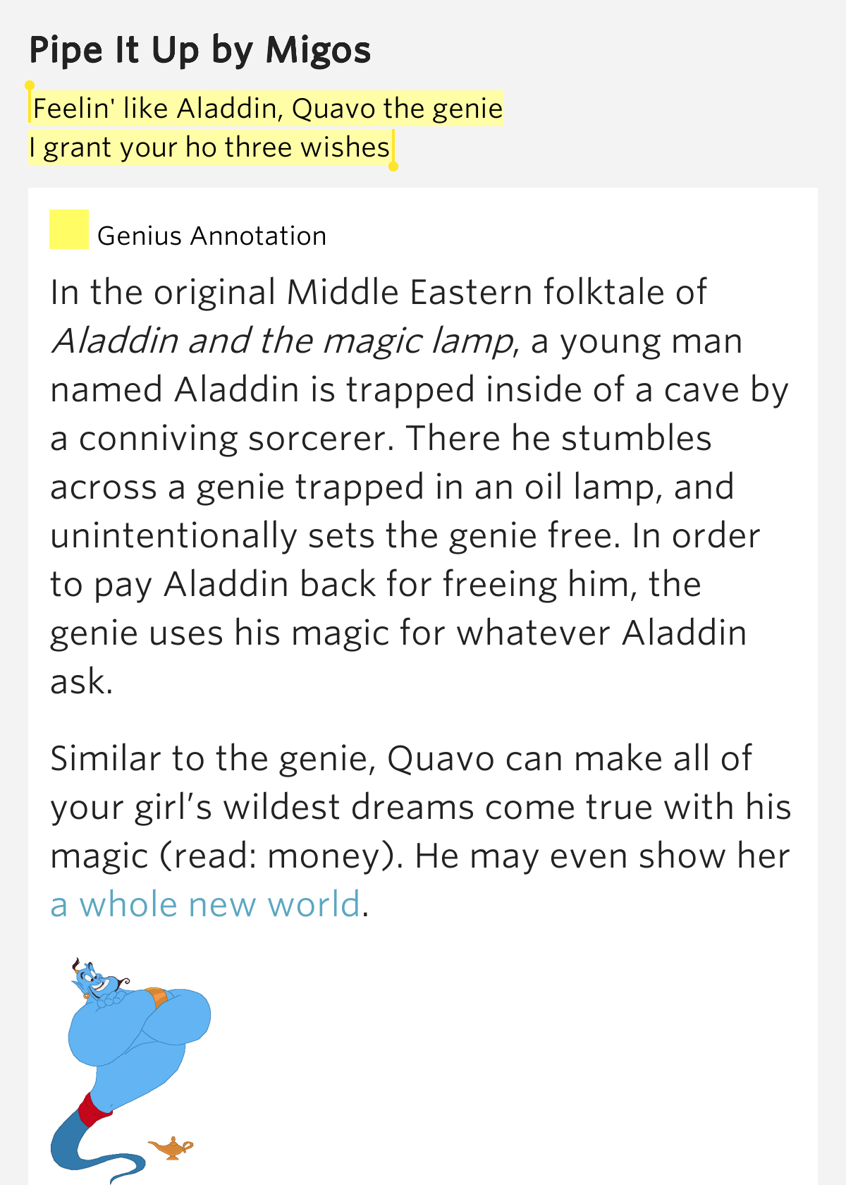 A Whole New World Meaning Of Lyrics