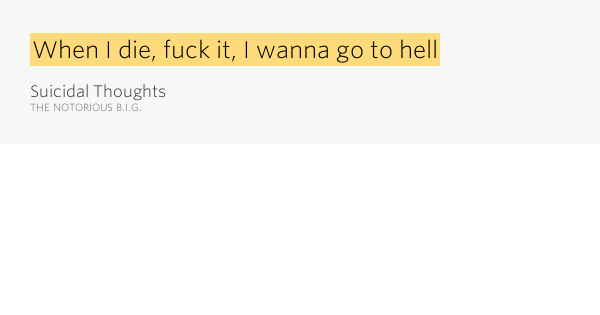When I Die I Wanna Go To Hell Trap When I die, fuck it, I wanna go to hell – Suicidal Thoughts