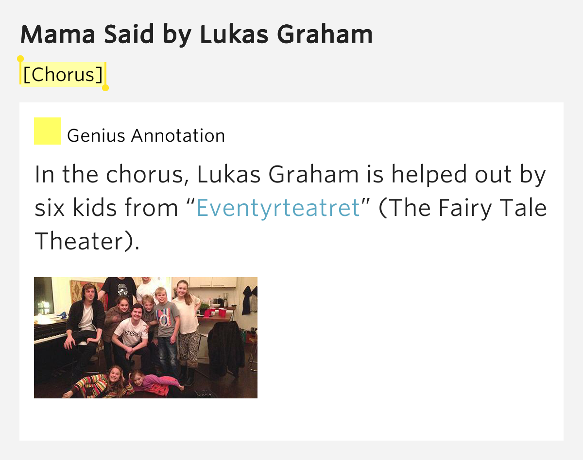 [Chorus] Mama Said Lyrics Meaning