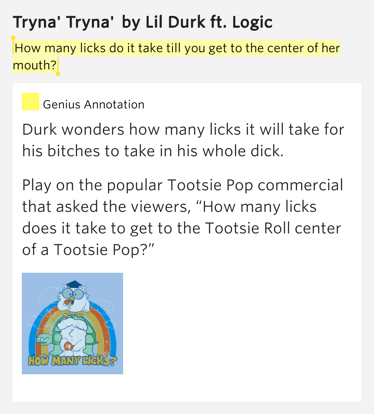 how many lick lyrics aisha tyler pics ass naked tits
