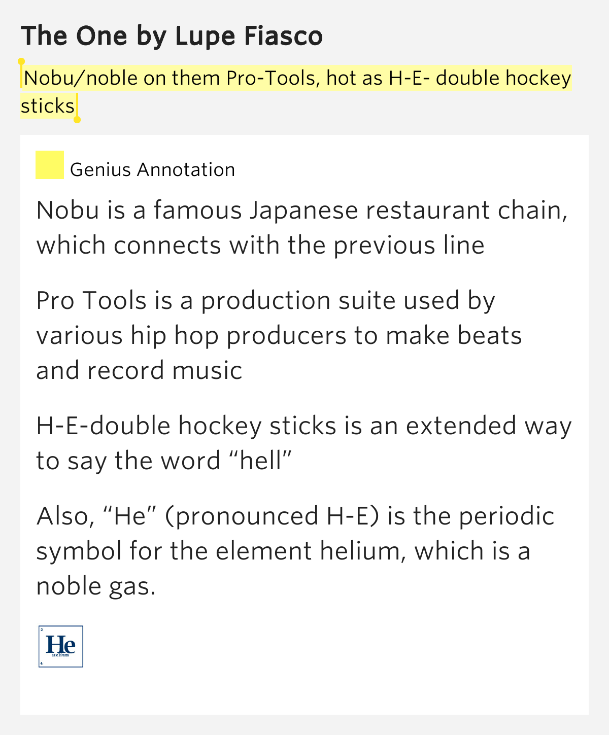 Nobu/noble on them ProTools, hot as HE double hockey.. The One