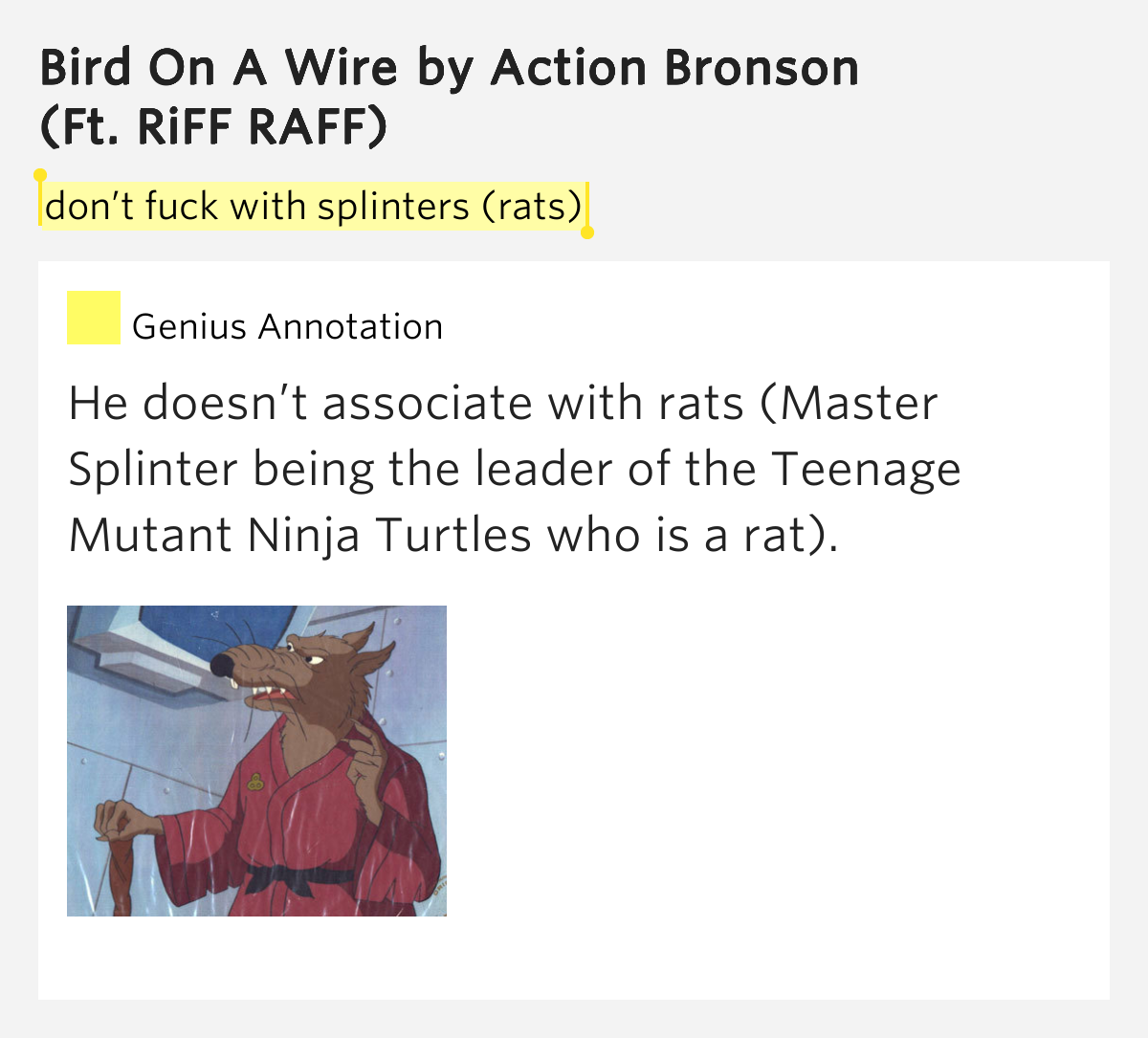 Bird On A Wire Lyrics Action Bronson