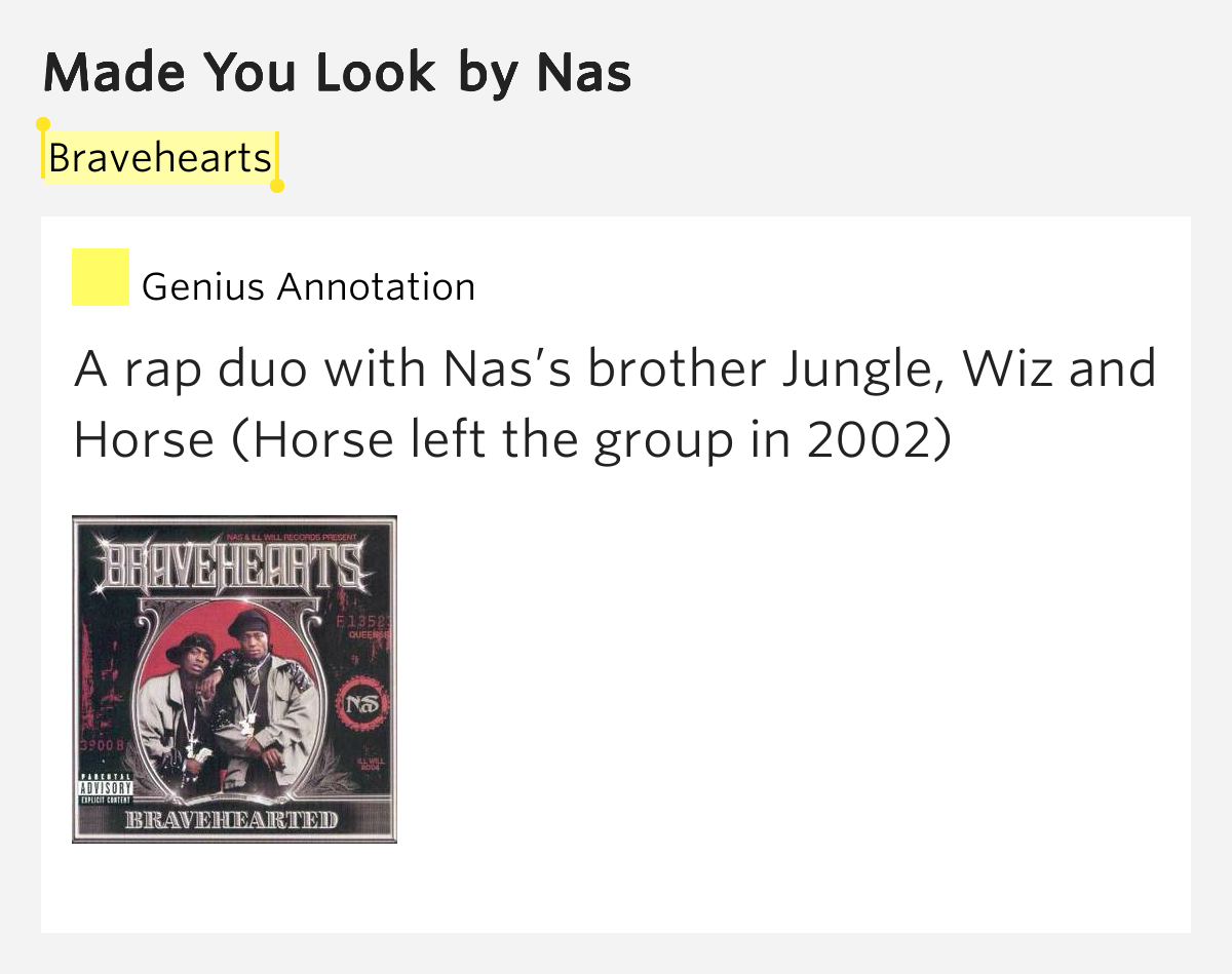 nas made you look lyrics bravehearts made you look by nas nas made you look lyrics bravehearts made you look by nas