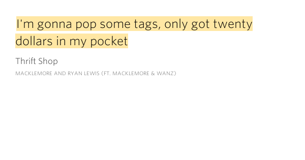20 Dollars In My Pocket Lyrics