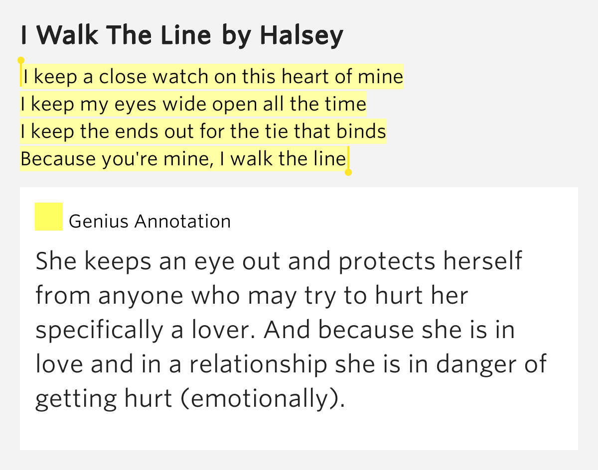 I keep a close watch on this heart of mine / I keep my eyes wide open