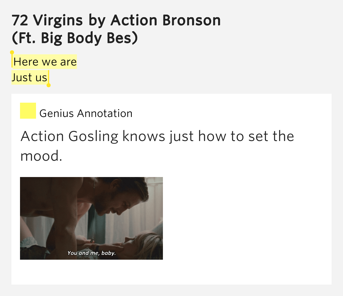 Here we are / Just us 72 Virgins Lyrics Meaning