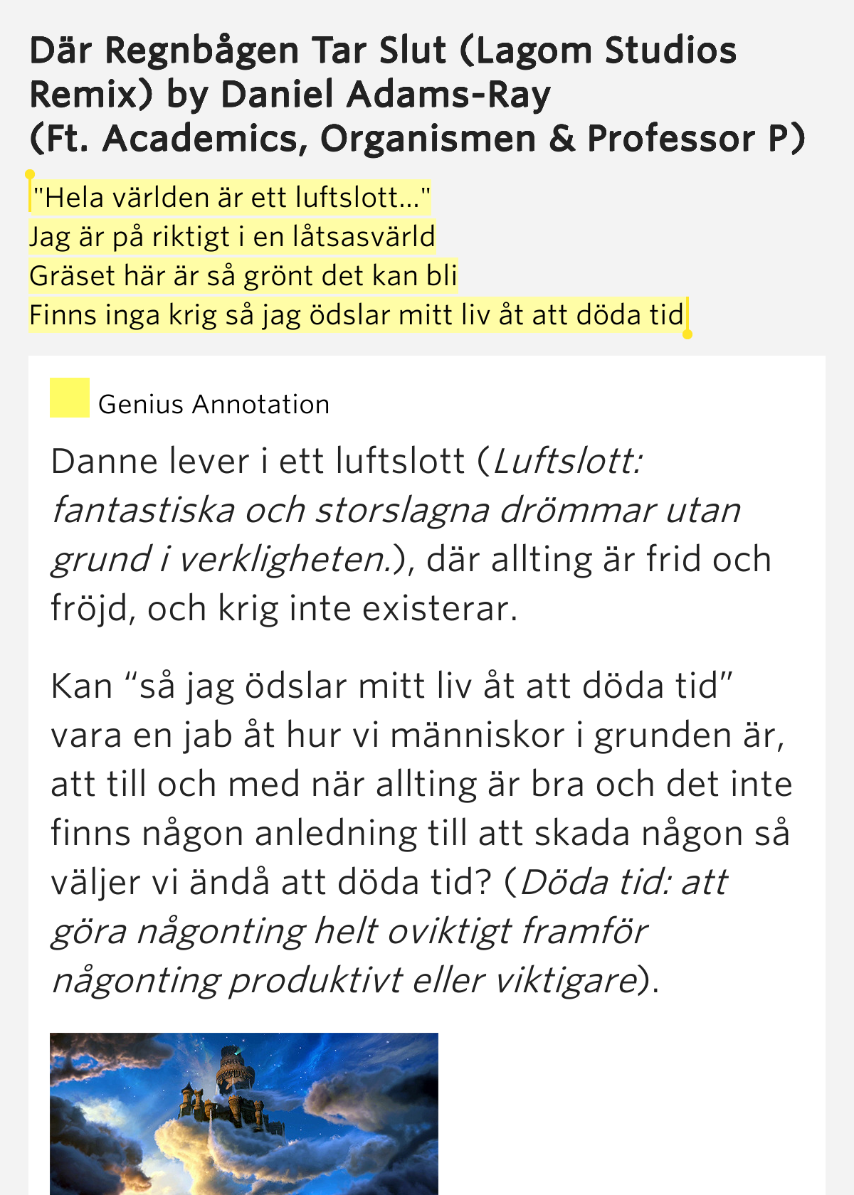 Fläta Inte Mitt Krig Lyrics