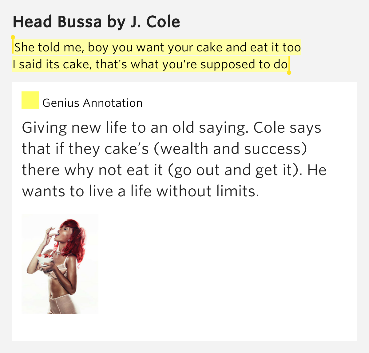 You Want Your Cake And Eat It Too Lyrics You Want Your Cake And Eat It Too Lyrics