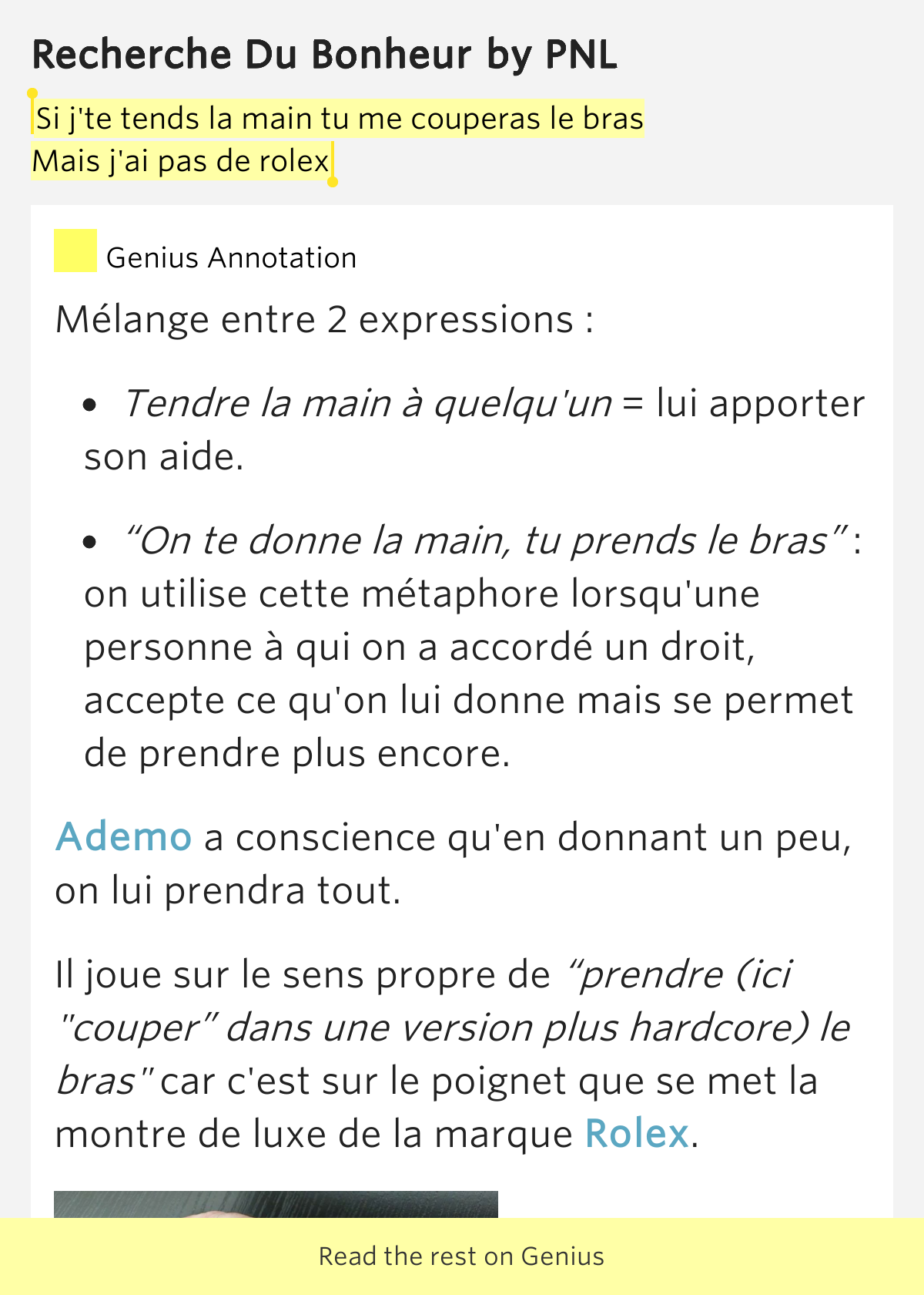 J Ai Le Son Mais Pas L Image Si j'te tends la main tu me couperas le bras / Mais j'ai pas de rolex