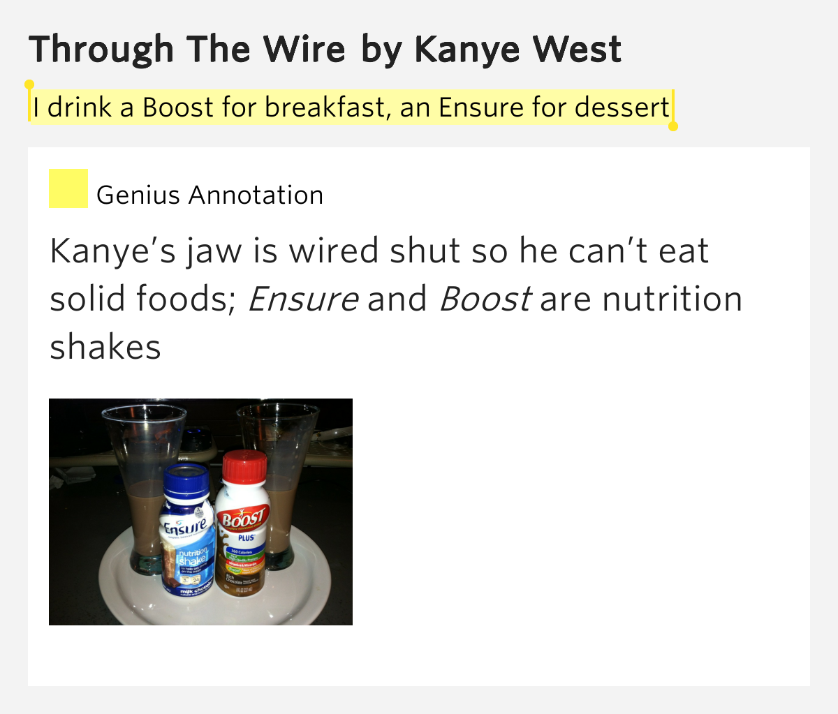 I Drink A Boost For Breakfast