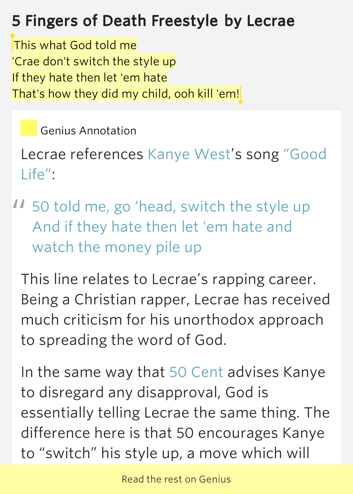 50 Cent A Psychic Told Me Lyrics