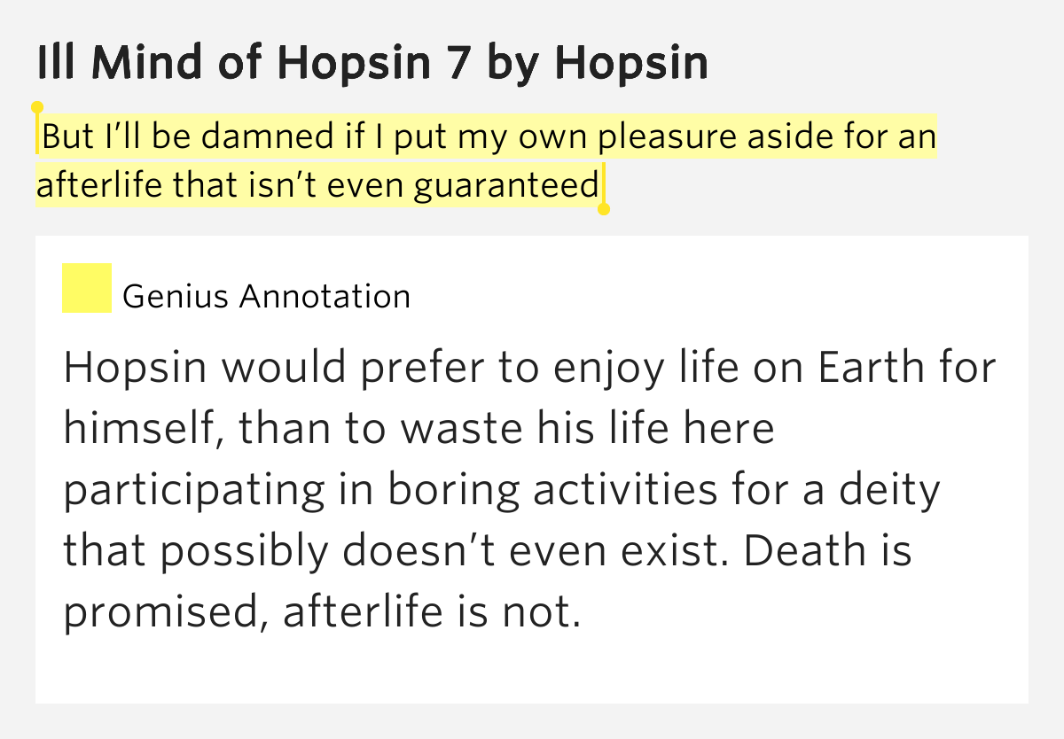 Hopsin Ill Mind Of Hopsin 9 Lyrics
