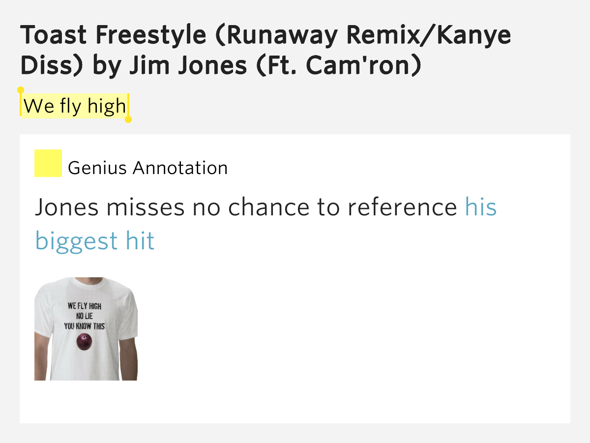 We fly high Toast Freestyle (Runaway Remix/Kanye Diss) Lyrics Meaning