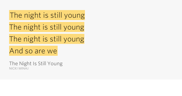 The night is still young / The night.. – The Night Is Still Young