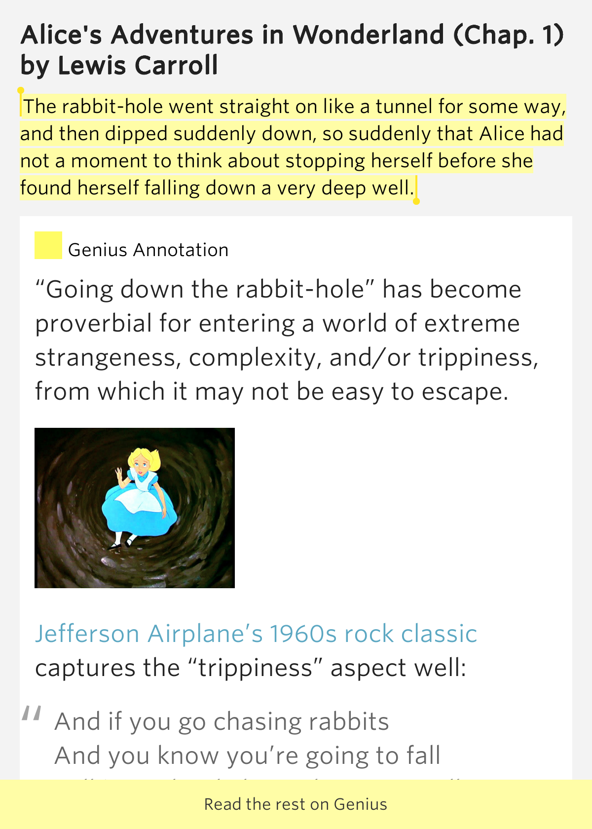 The rabbithole went straight on like