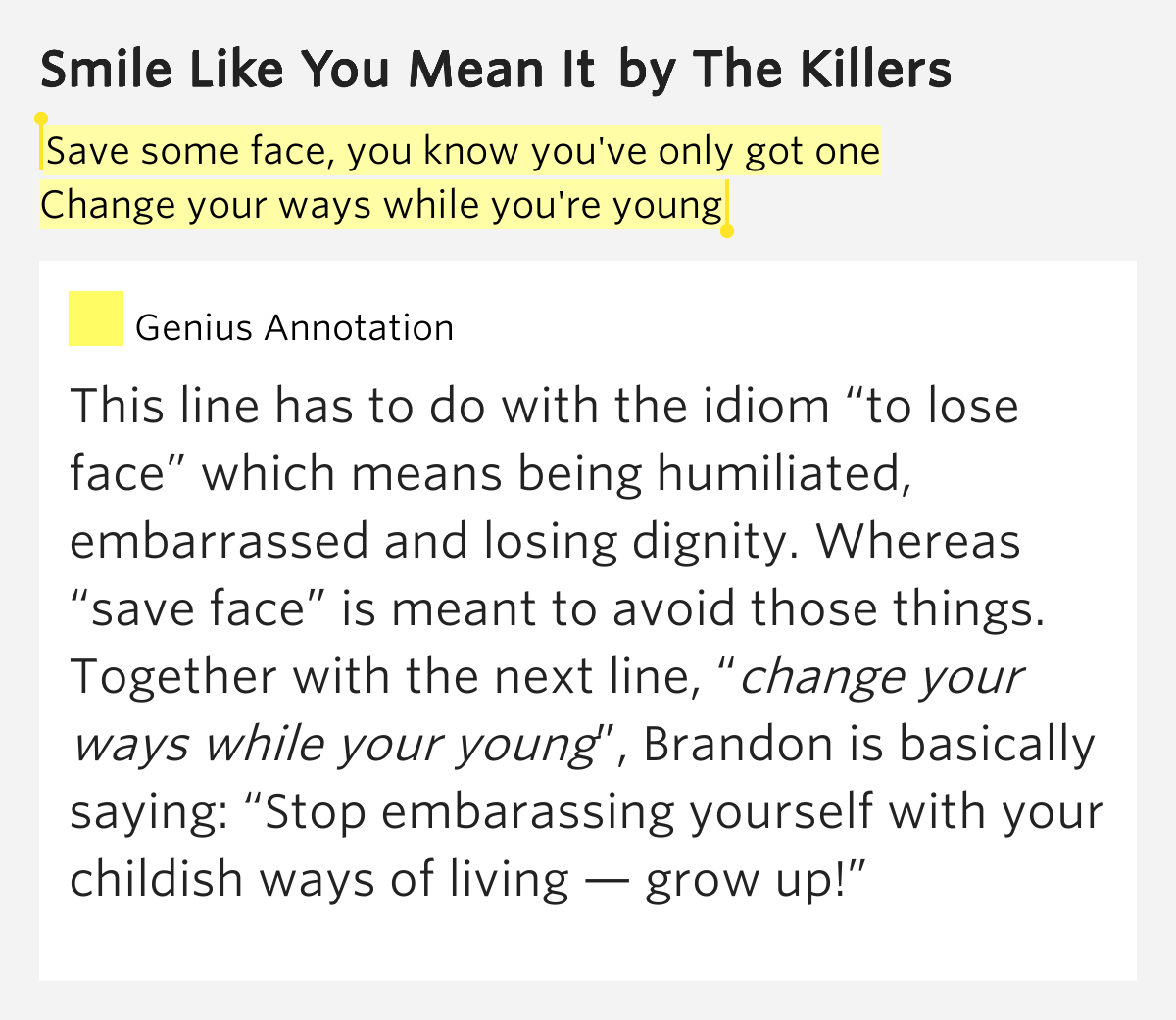 A Smile On Your Face Lyrics