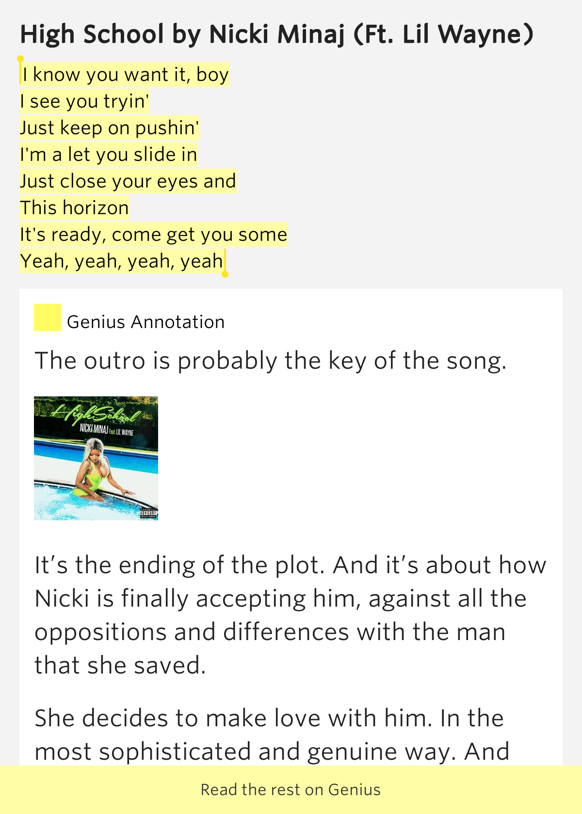 I Want To Get High Lyrics