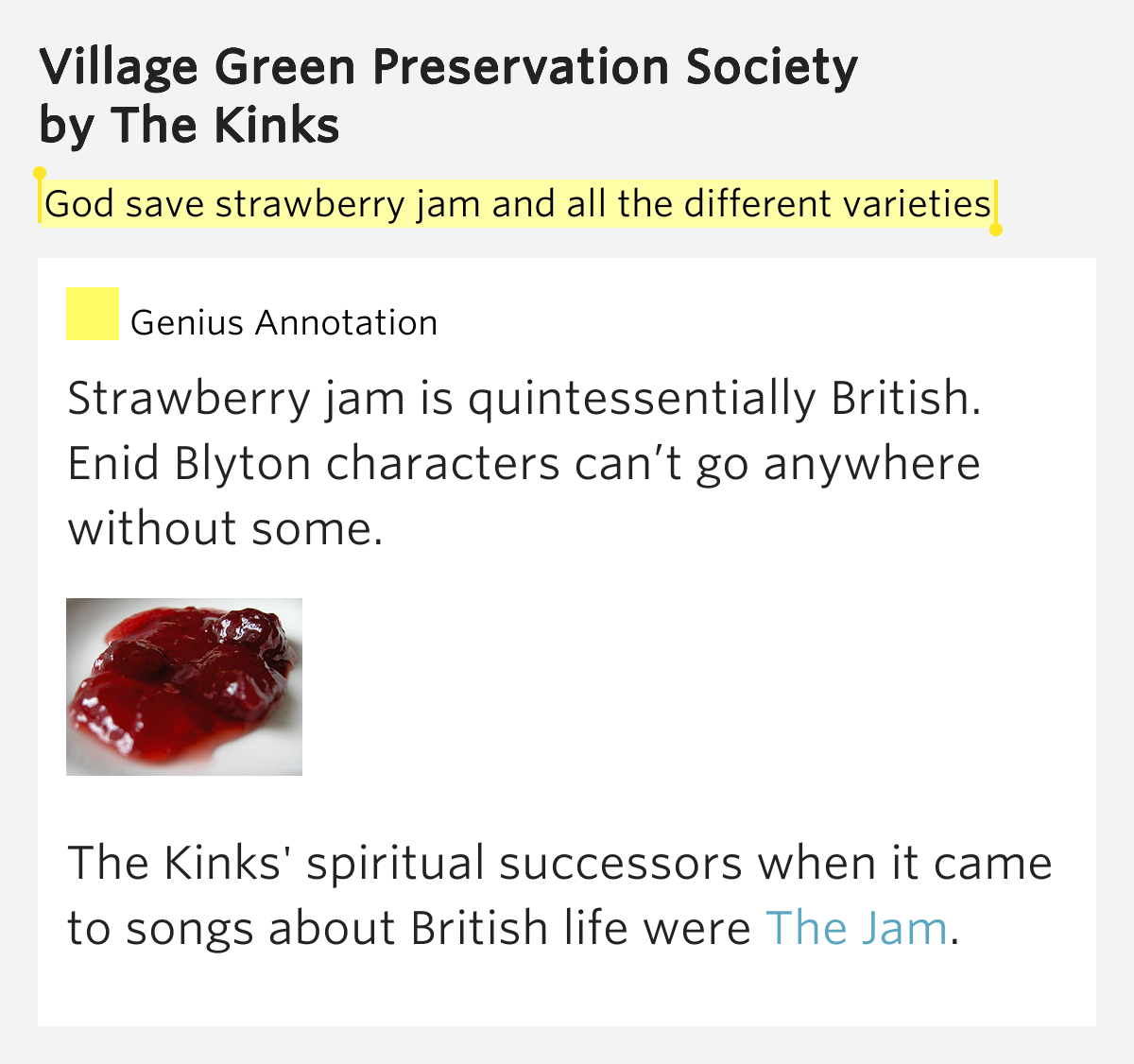 God save strawberry jam and all the different varieties Village Green