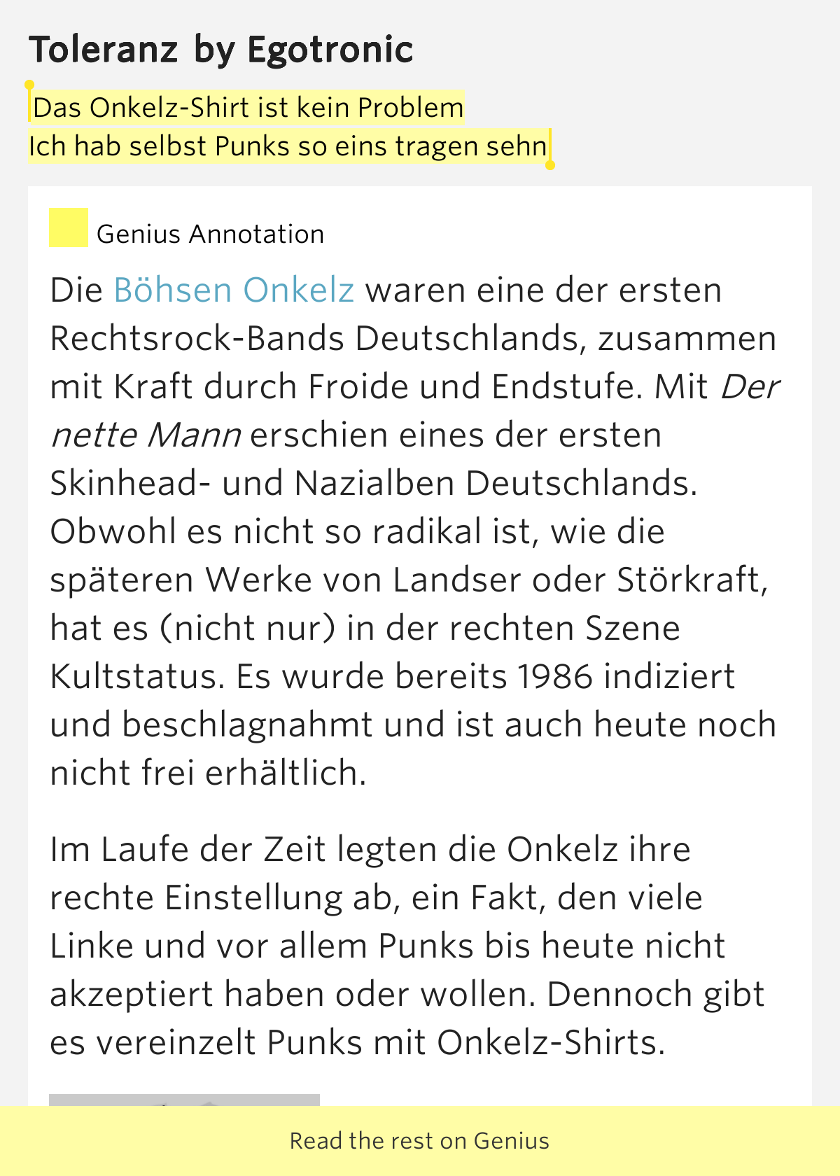 Böhse Onkelz Der Nette Mann Text
