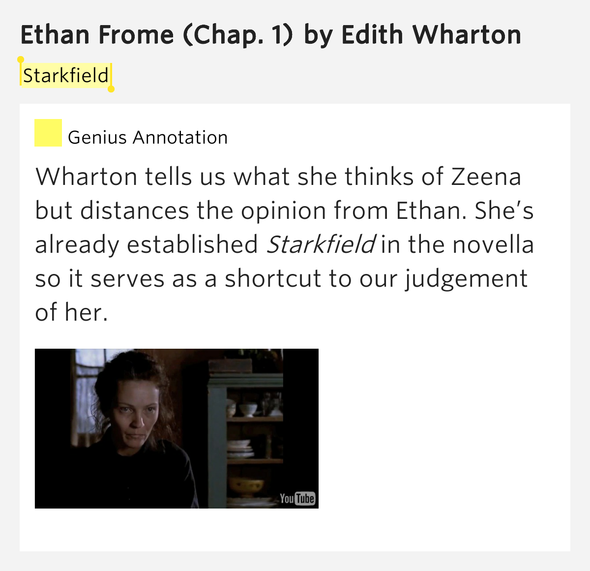 Ethan Frome Flashback Quotes