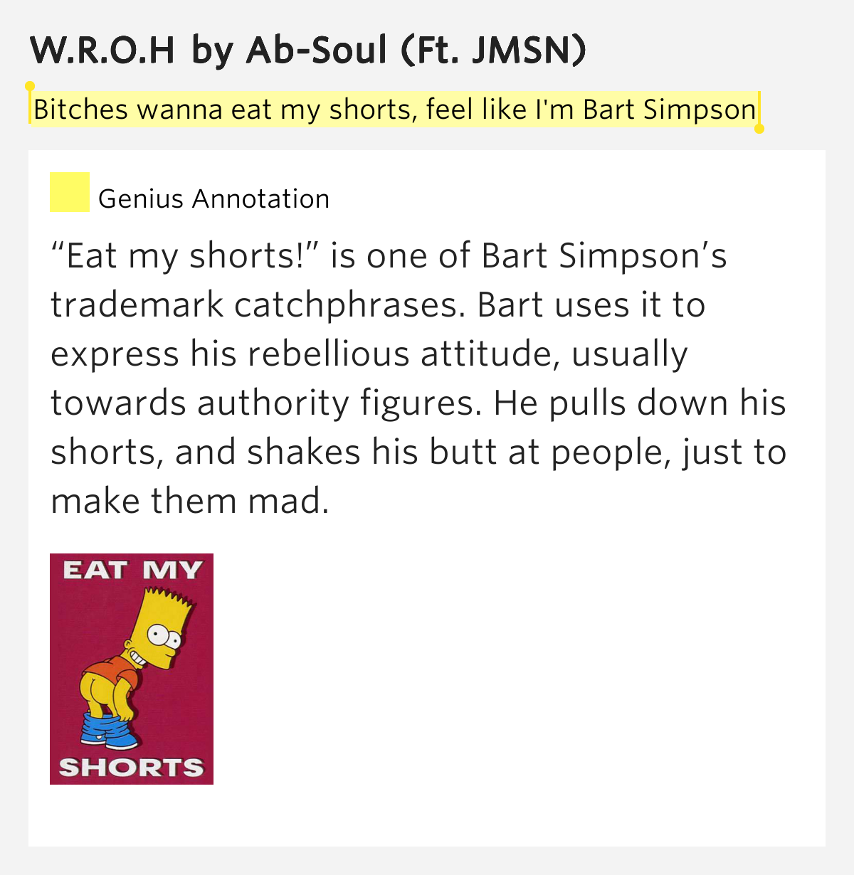 eat my shorts meaning