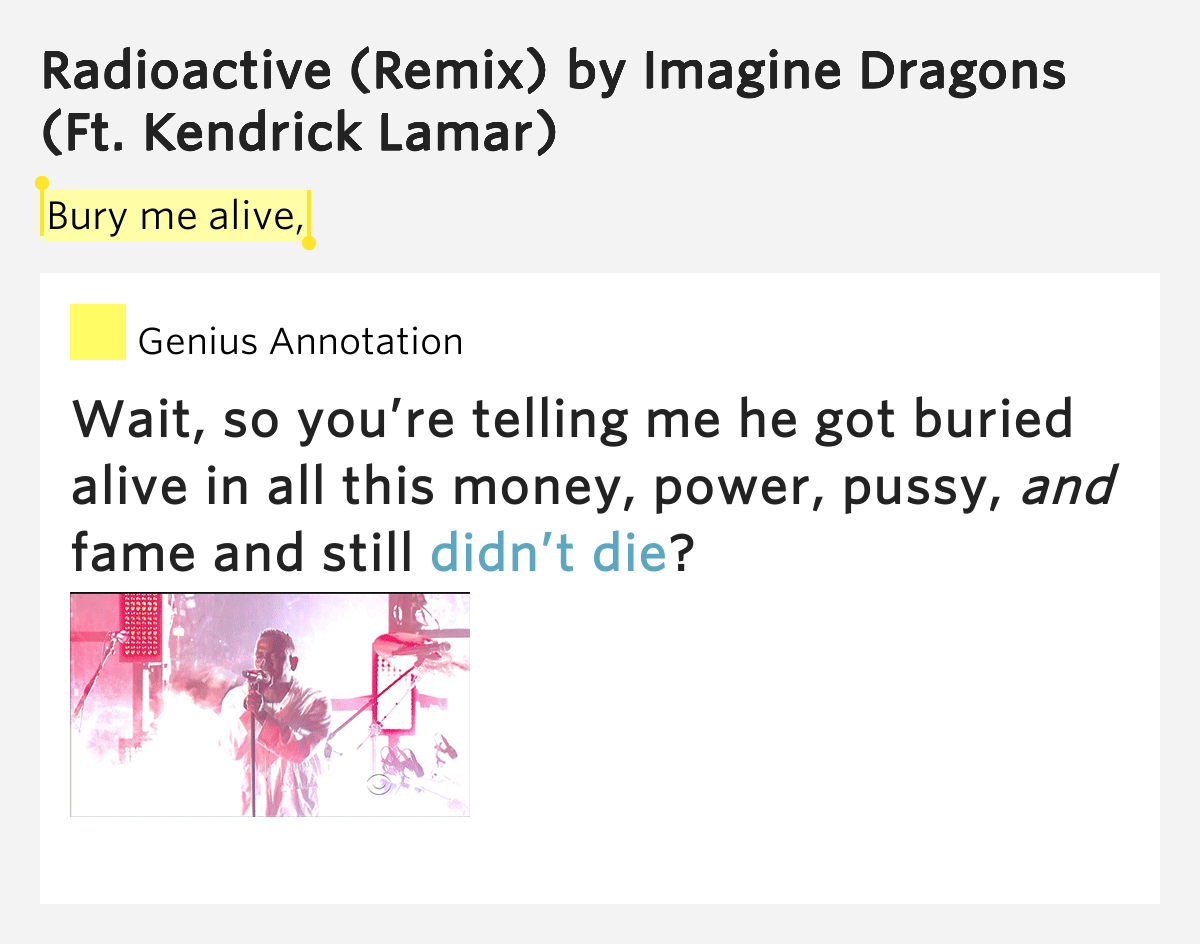 Imagine Dragons Radioactive Lyrics Kendrick Lamar