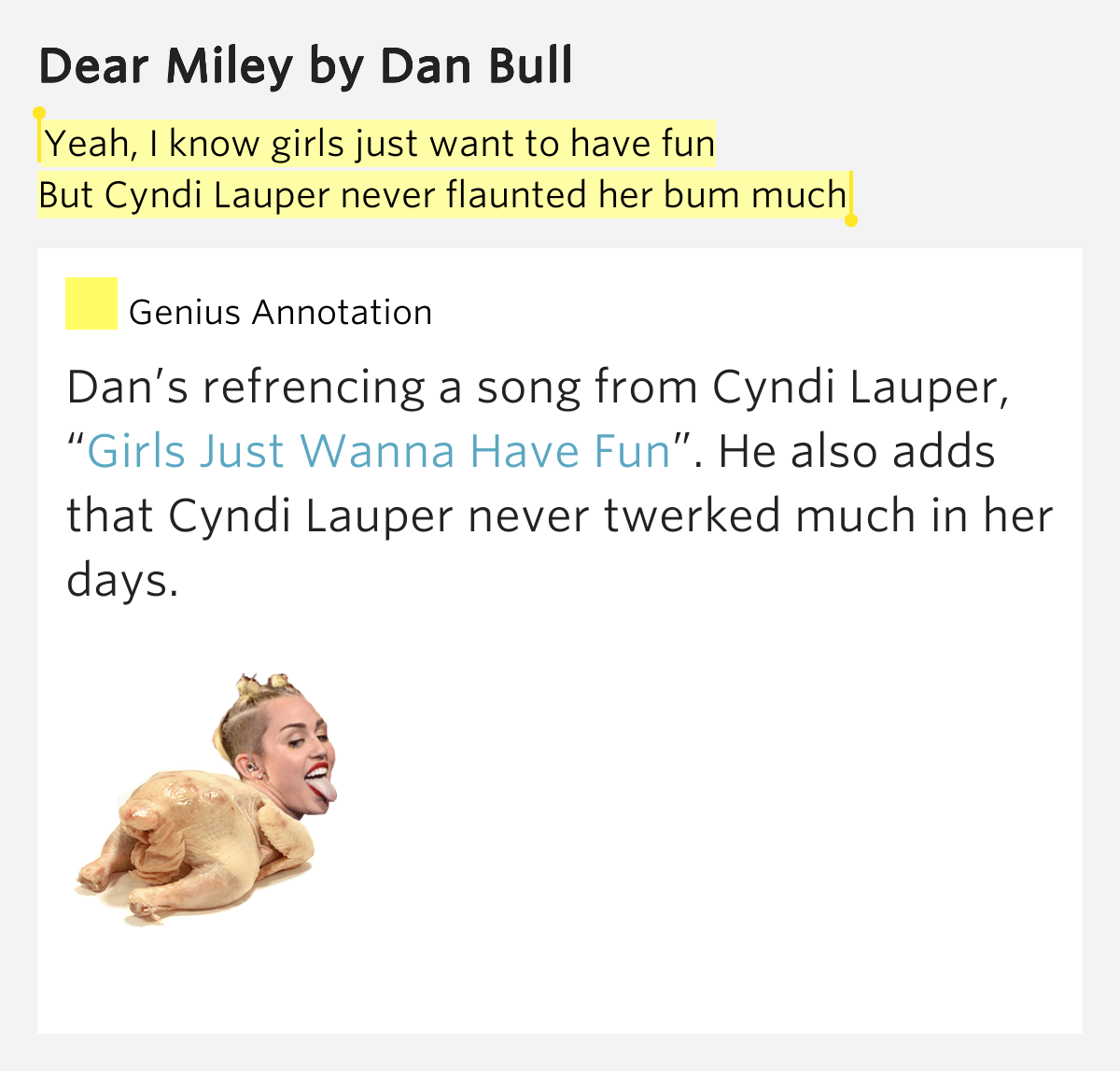Cyndi Lauper Girls Just Want To Have Fun Paroles Yeah, I know girls just want to have fun / But Cyndi.. – Dear Miley