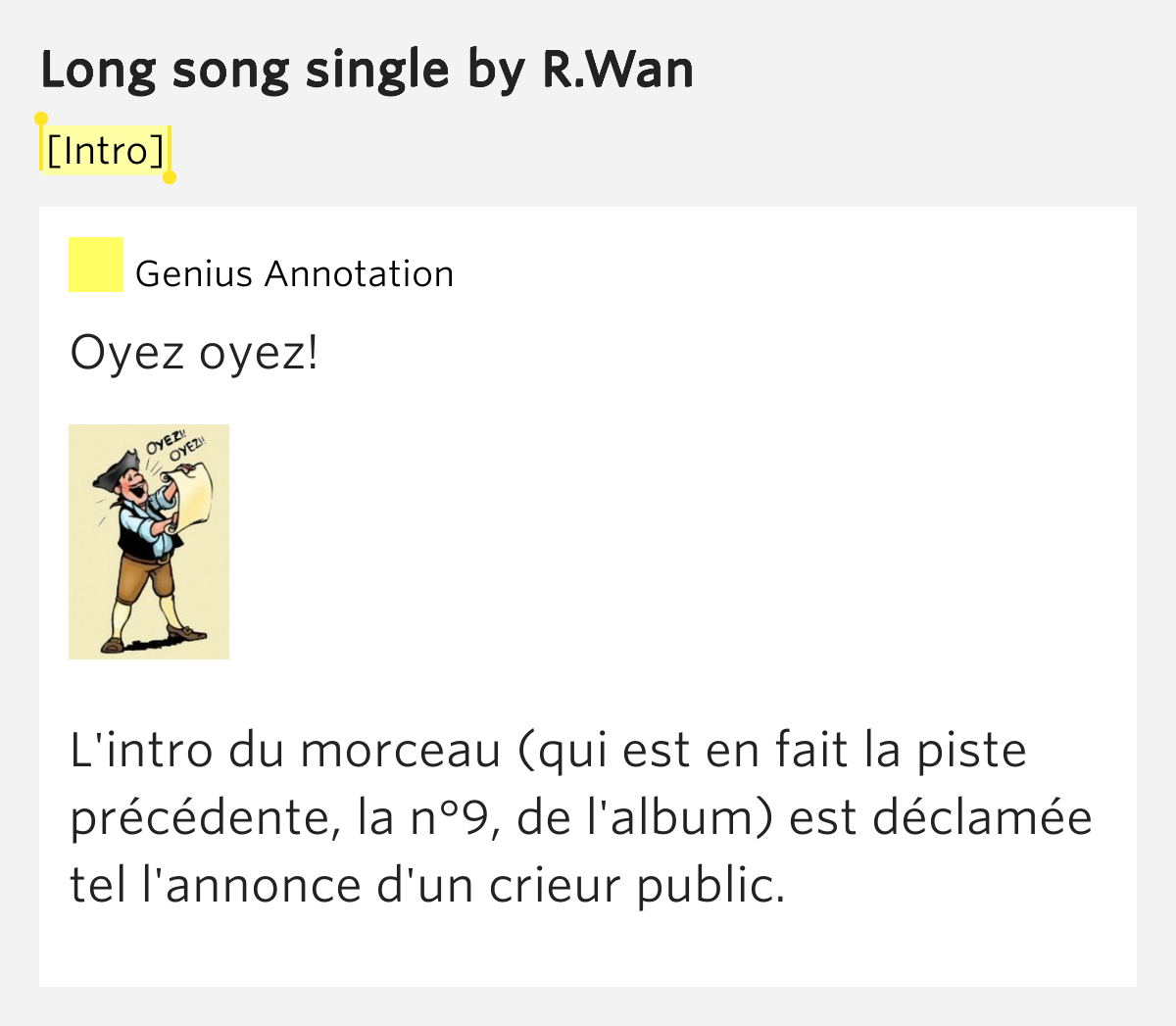 [Intro] Long song single Lyrics Meaning