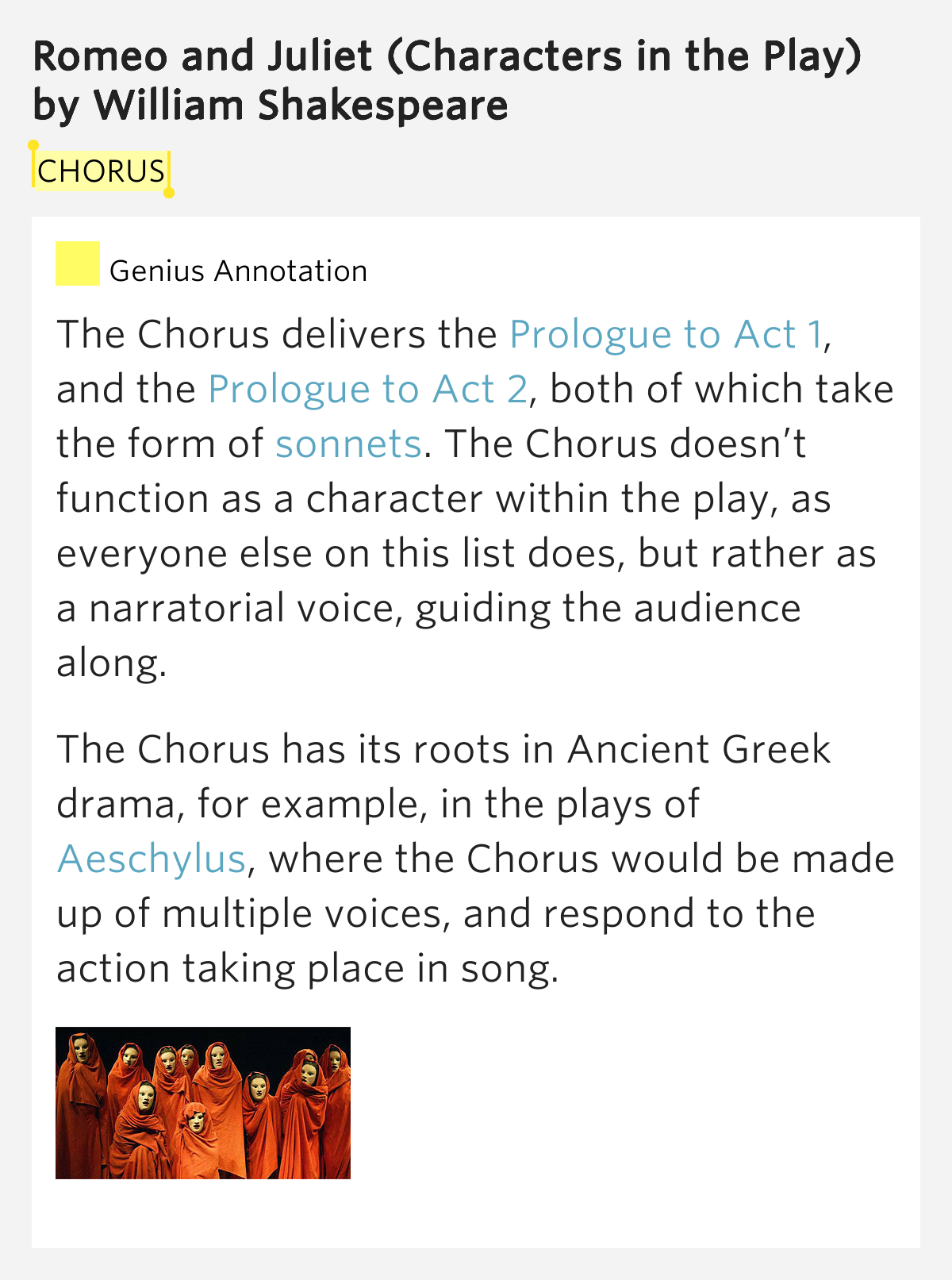 What Is The Role Of The Chorus In Romeo And Juliet at Jason blog