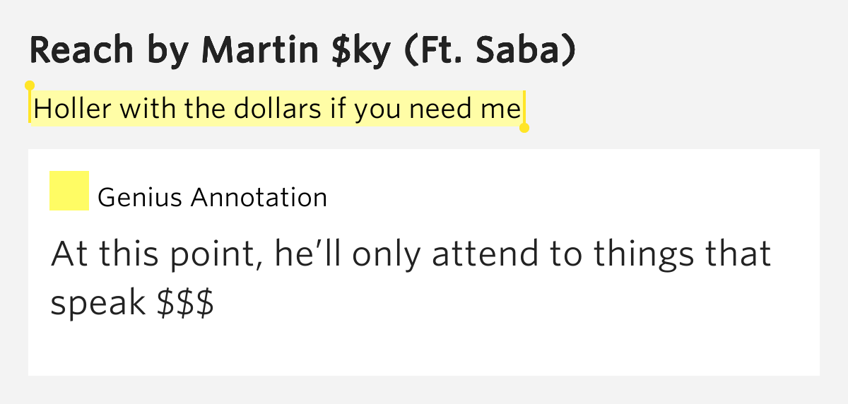 I Need A Dollar Lyrics Meaning