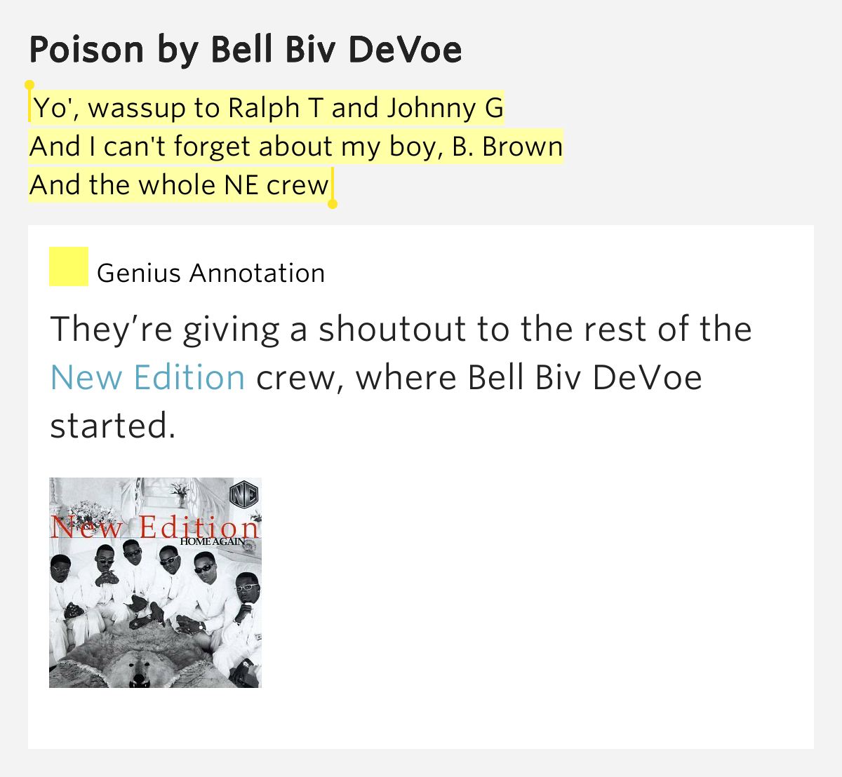 Poison Song Bell Biv Devoe Lyrics