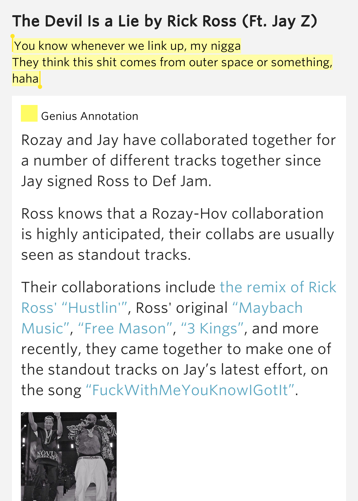 Rick Ross Ft Jay Z Maybach Music Lyrics