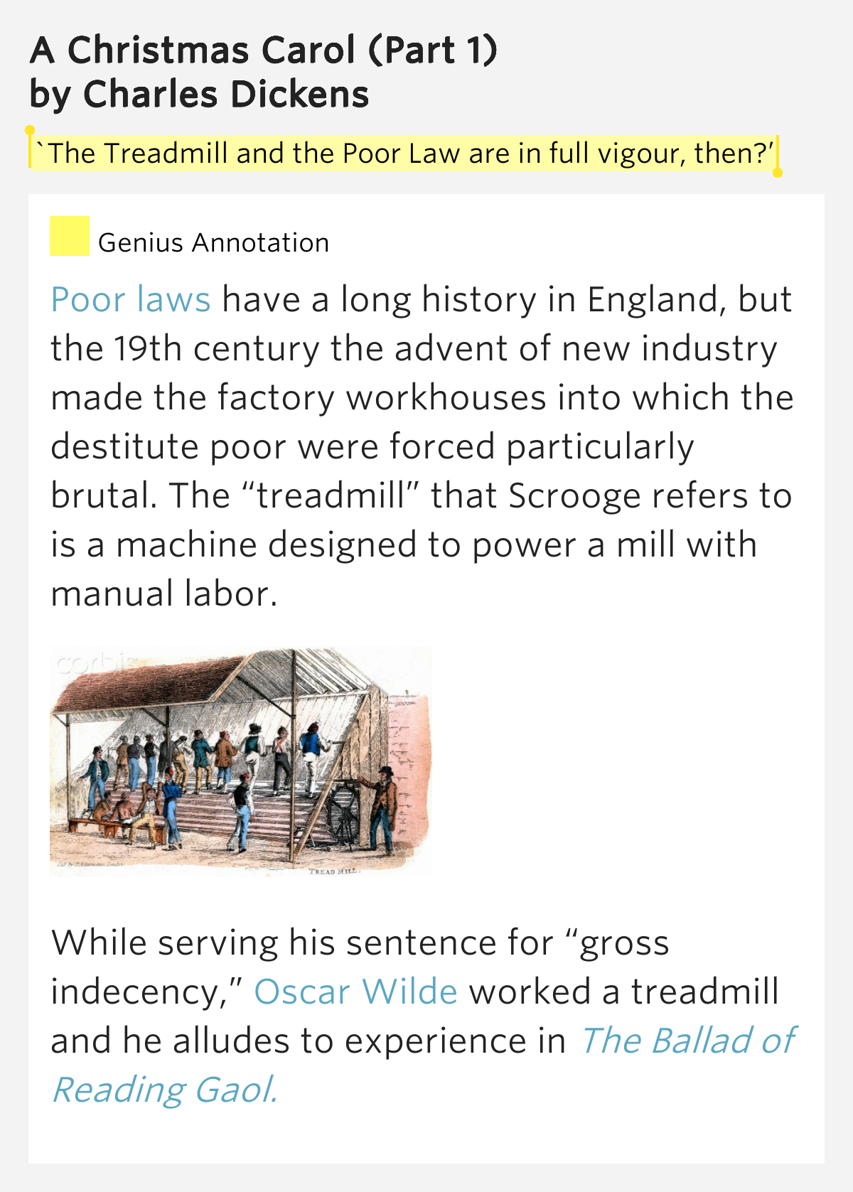 `The Treadmill and the Poor Law are.. A Christmas Carol (Part 1)