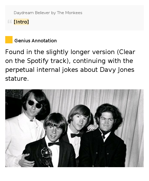 [Intro] Daydream Believer Lyrics Meaning