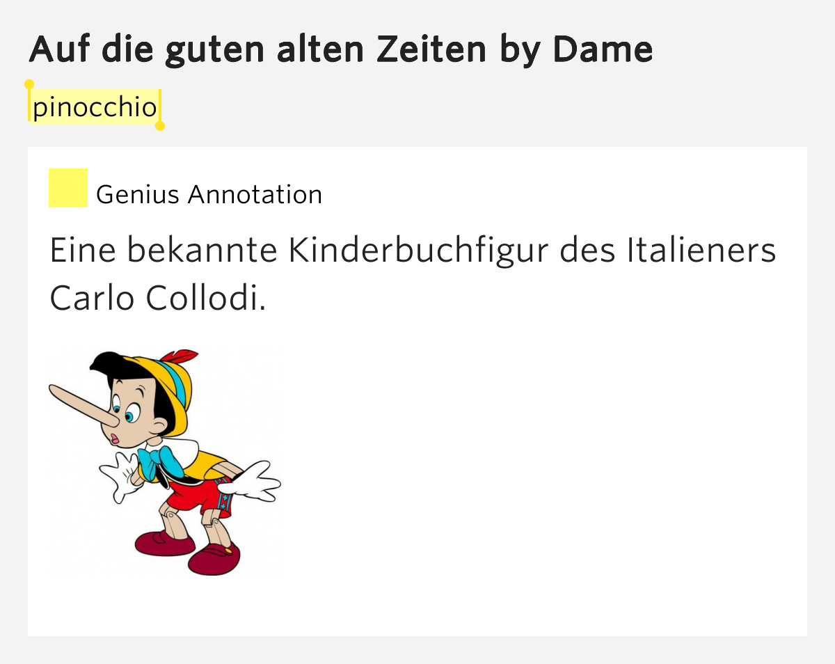 Dame Auf Die Guten Alten Zeiten Text