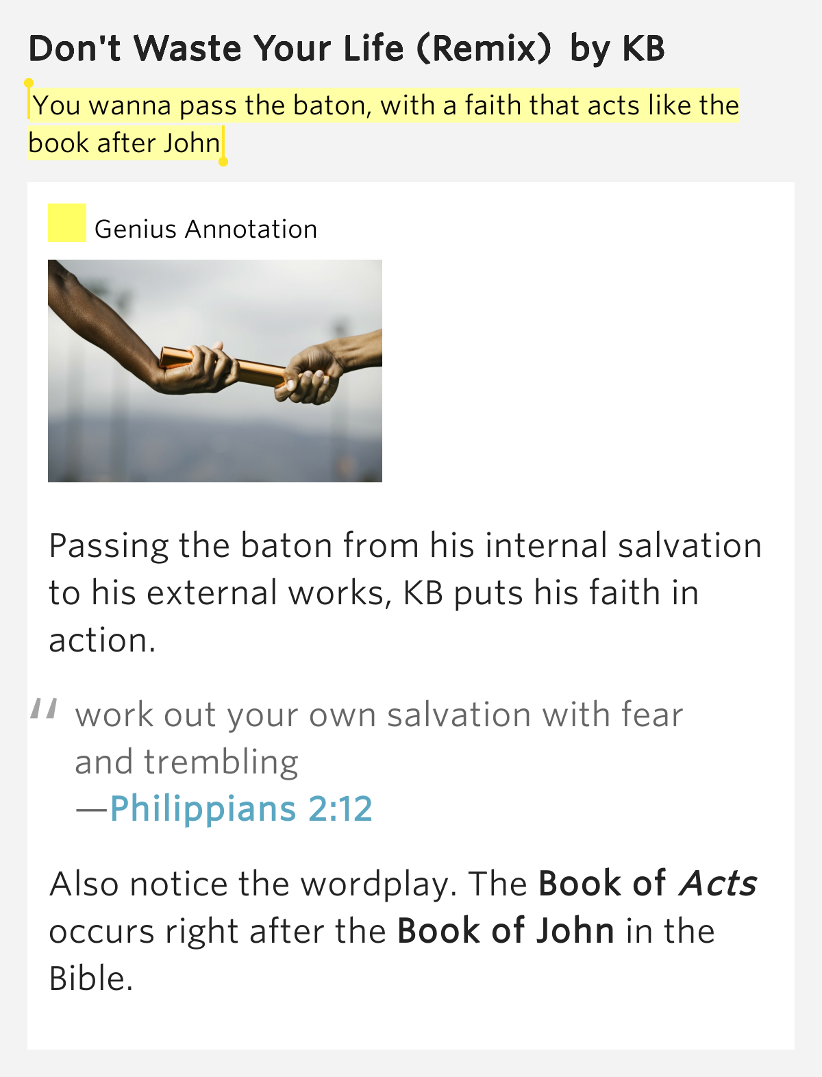 Passing The Baton Meaning Asking List