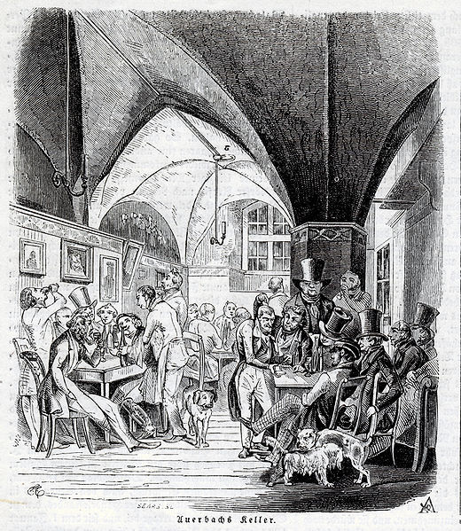 Faust Auerbachs Keller Zusammenfassung Johann Wolfgang von Goethe – Faust - Auerbachs Keller in Leipzig