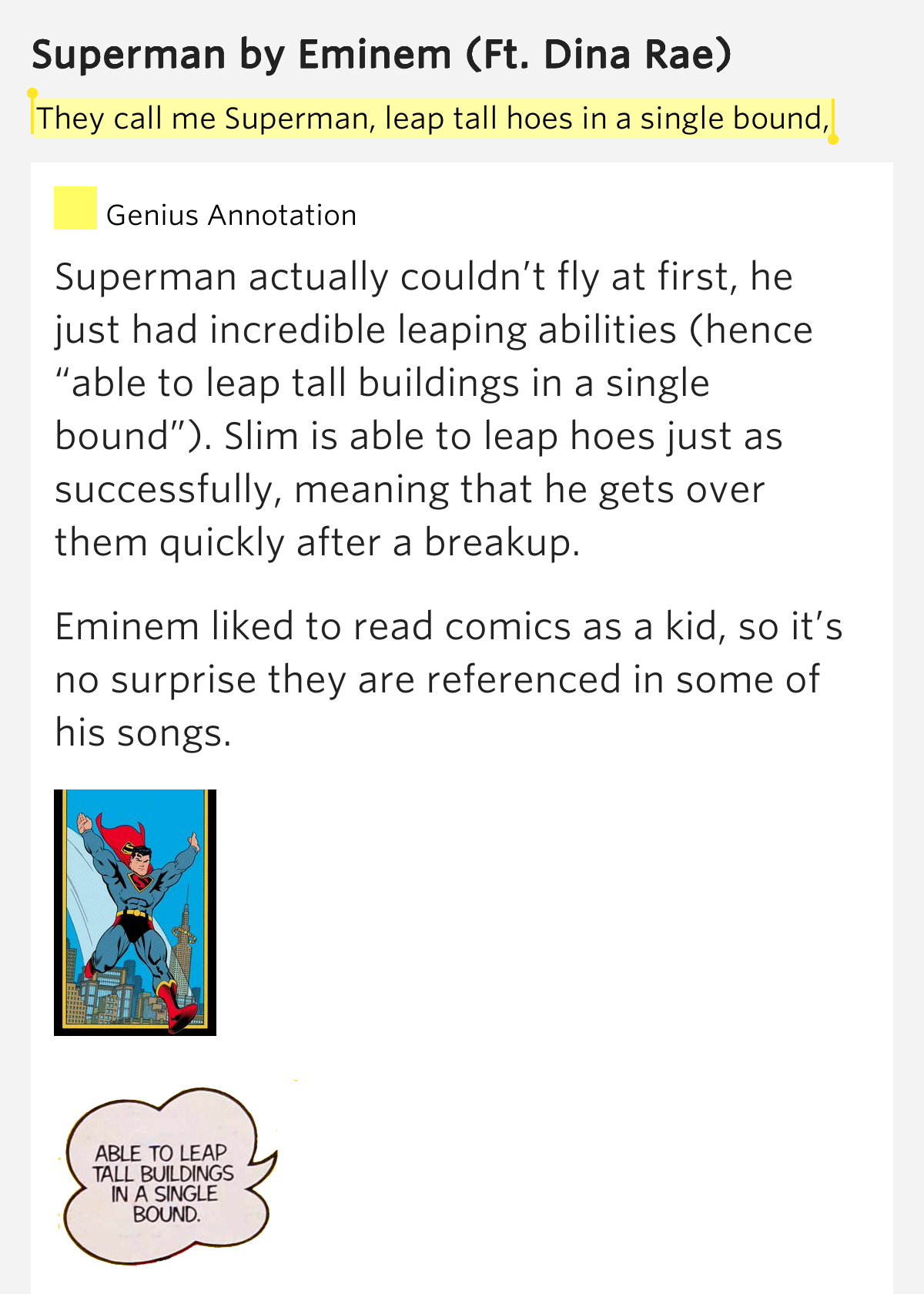Superman Lyrics